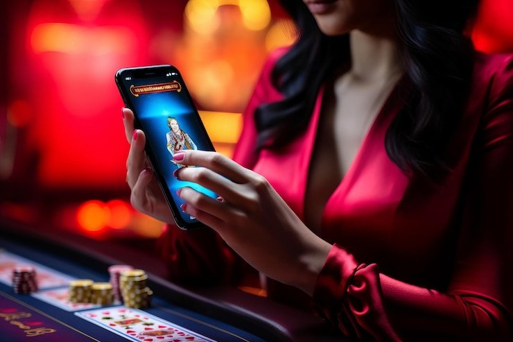 Pengguna membaca promo 502 via ponsel